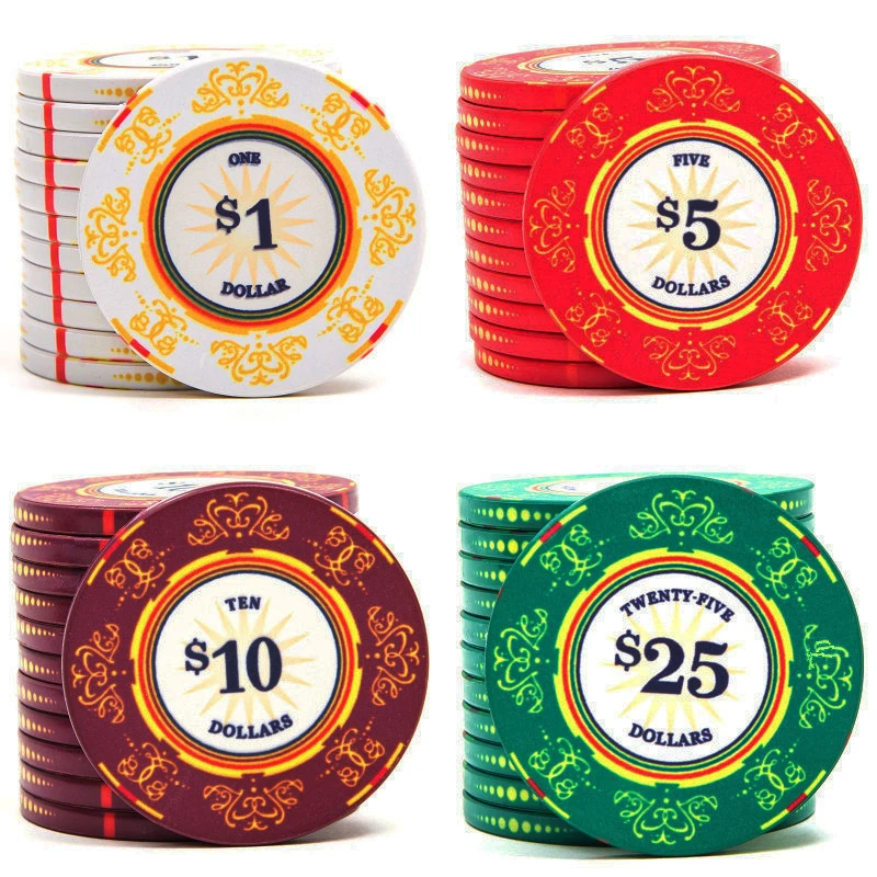 Керамические фишки для покера в стиле Персии иранский дизайн 40*3 мм 10 г|poker chip set|chip