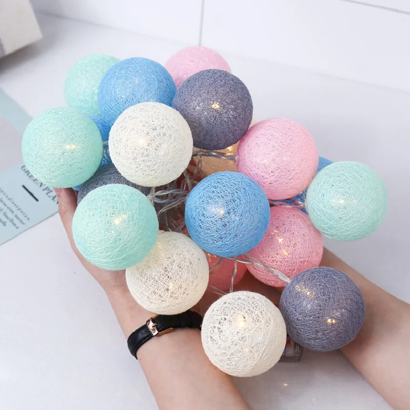 Горячая Распродажа светодиодный светильник из хлопка гирлянда сказочный