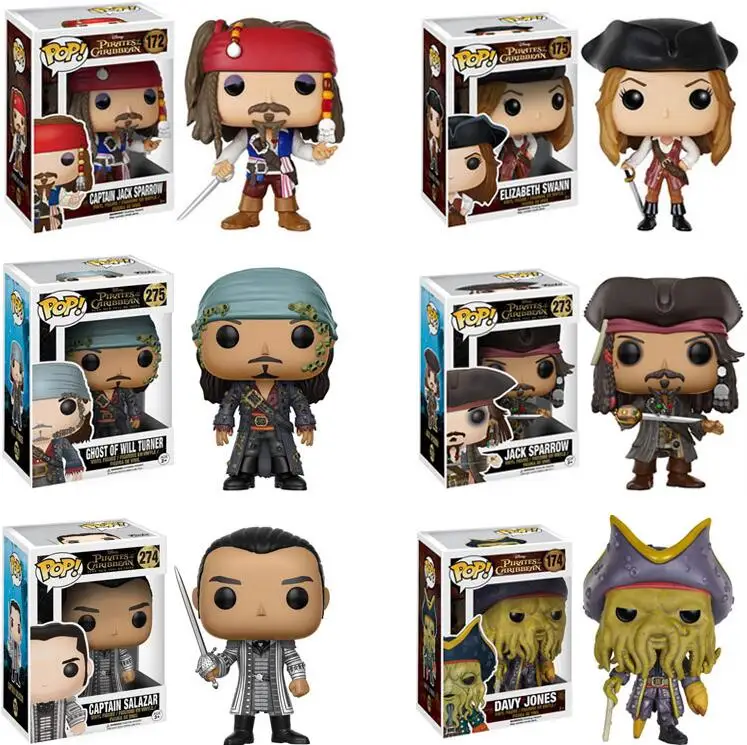 FUNKO POP Пираты Карибского моря Джек SPARROW CAPAIN SALAZAR ПВХ Детская Коллекция игрушек 2020