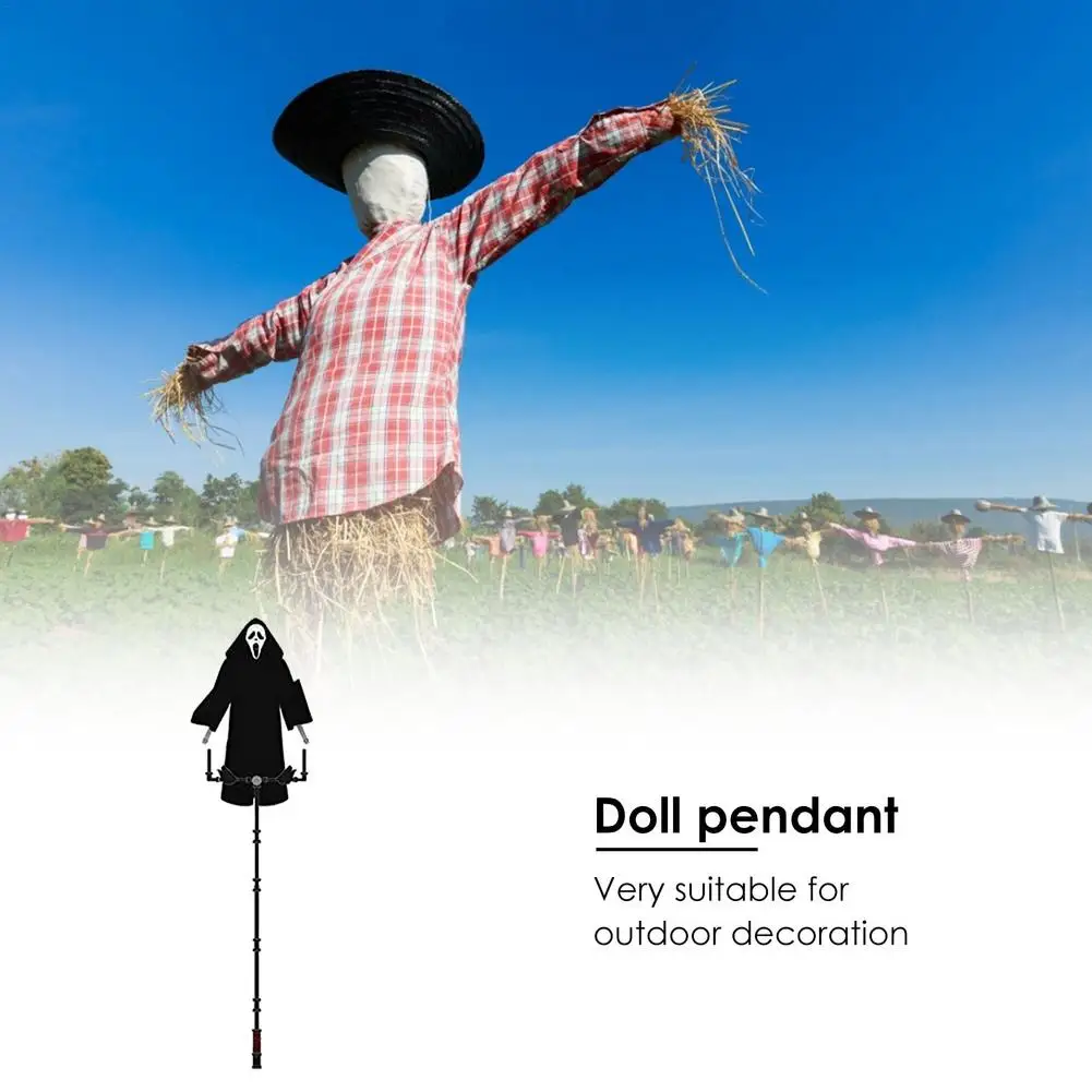 

2021 Creative Garden Ghostface Scarecrow Scary Scream for Yard Halloween Ghostface Scarecrow Bird Repeller Dropshipping