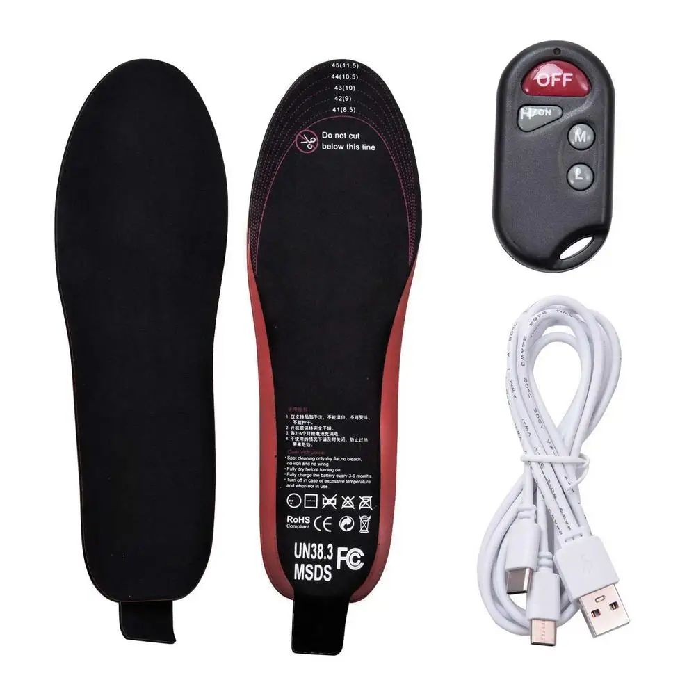 2100Mah Rechargeable Electric Heating Insoles With Remote Control Winter Warm Heated Sport Shoes Pads For Skiing Hunting | Спорт и