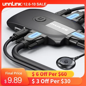 unnlink 2x1 vga kvm switch 1080p switcher with extender 2 computer laptop share 1 monitor 3 usb 2 0 mouse keyboard printer udisk free global shipping
