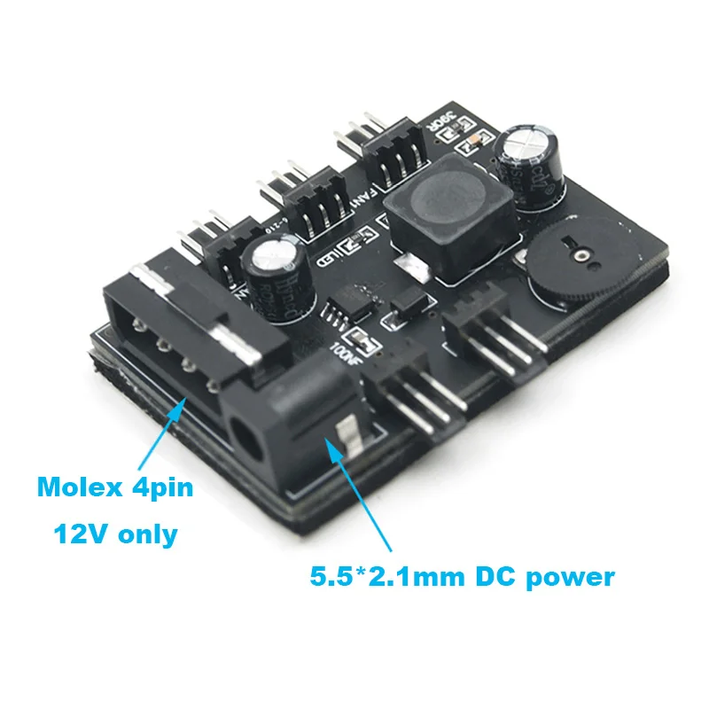 Устройство для контроля скорости вентилятора 3 контакта 12 В 3/5 каналов Molex/SATA |