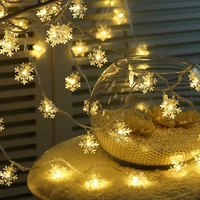 led garland star string fairy lights snowflake holiday hanging ornaments christmas tree decorations for home garden party noel