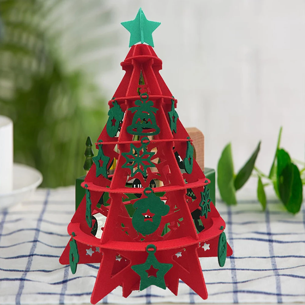 26 шт. съемные украшения DIY 3D Войлок Рождественская елка с для рождественских