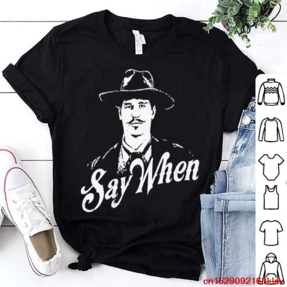 Doc holliday say when рубашка толстовка свитер лонгслив tFGHFG рубашка| |