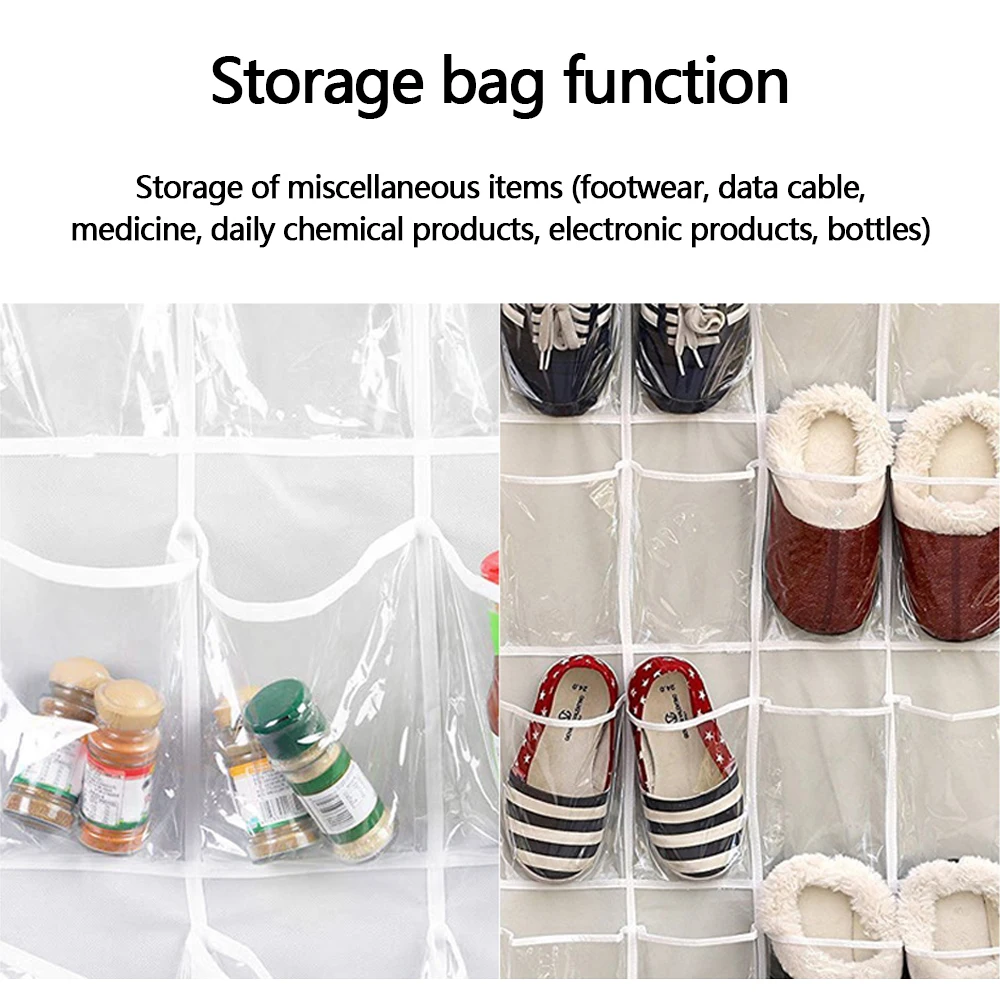 

24 Lattice Door Hanging Bag Save Space Can Be Hung On A Hanger Multi Layer Storage Hanging Bag Home Footwear Storage Tools