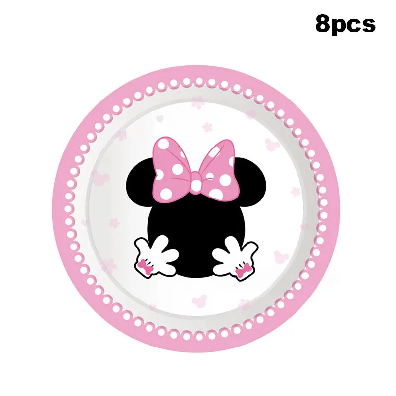 Новая розовая тема Disney минни Мауса детское украшение на день рождения Детская