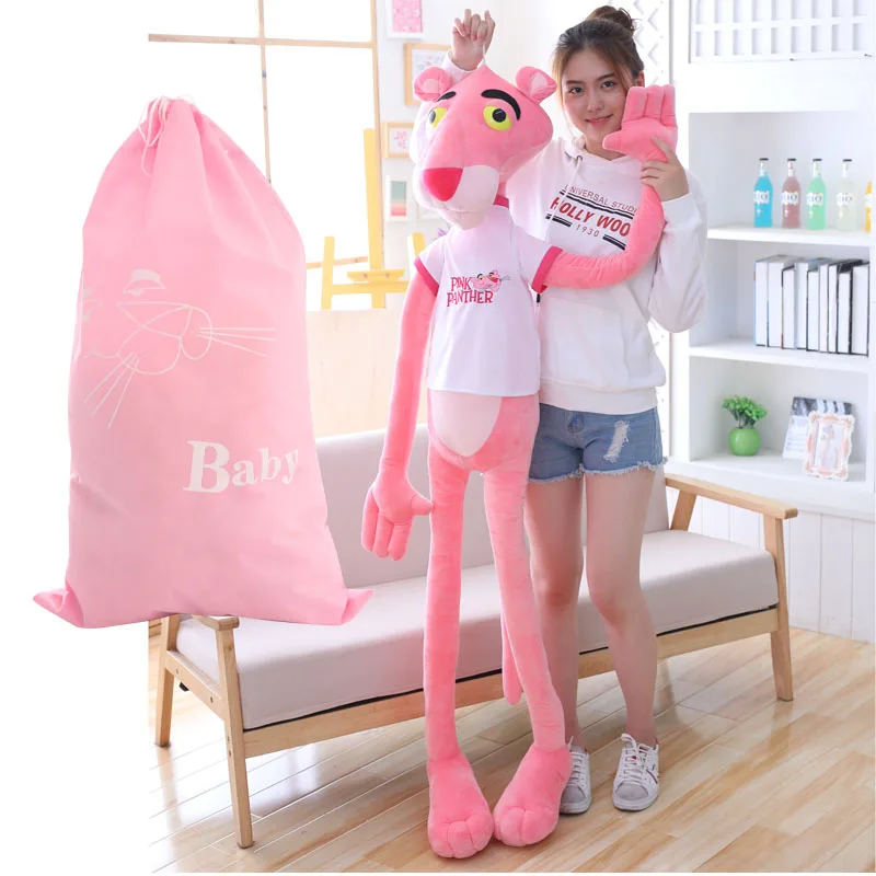 High Quality Big Size Baby Toys Plaything Cute Naughty Pink Panther Plush Stuffed Doll Toy Home Decor Kawaii Xtmas Gift 55-145CM