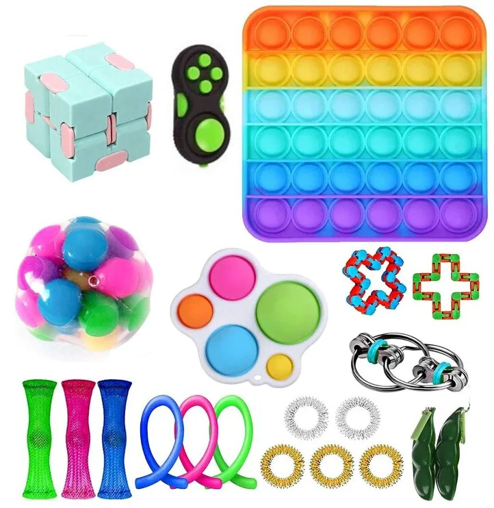 

2021 Antistress Bubbles Set Cheap Sensory Toy Pack for Kids or Adults Figetget Toys Pack Figit Toys Funny Toy