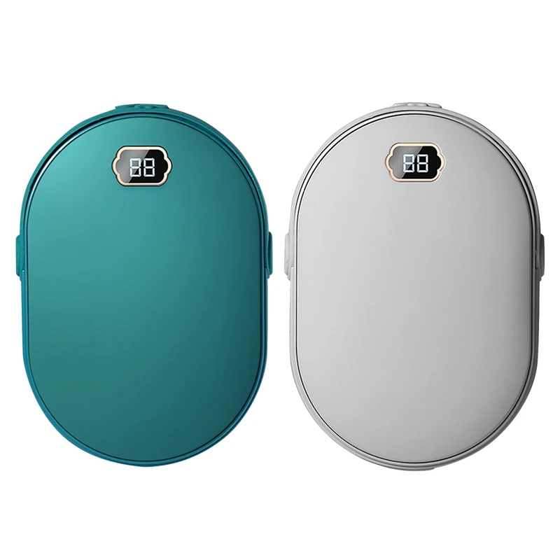 

2 набора, подогреватель для рук с портативным зарядным устройством, маленький и большой емкости USB, двусторонний подогреватель для рук с дис...