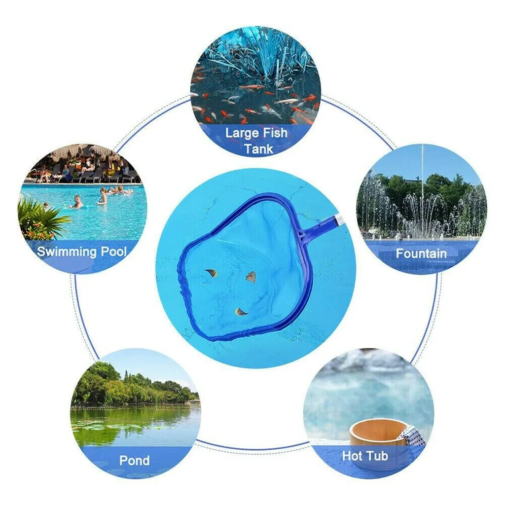 

Swimming Pool Cleaning Net 2PCS Swimming Pool Leaf Skimmer Rake Net Hot Tub Spa Cleaning Leaves Mesh swimming pool accessories