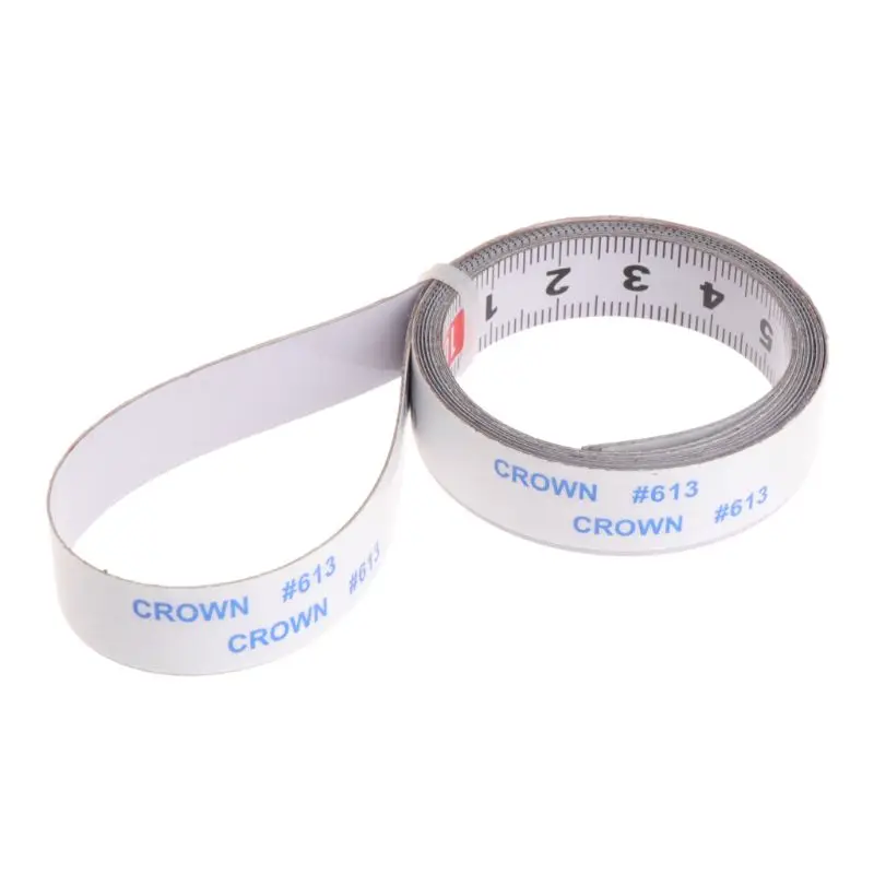 Клейкая Метрическая рулетка 1 м клейкая Механическая стальная линейка обратная