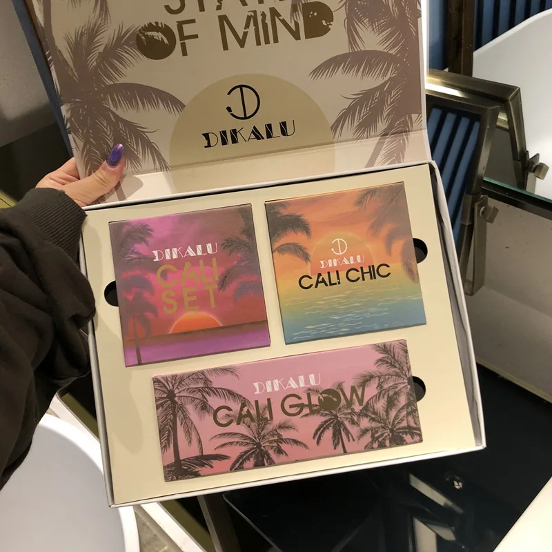 Брендовая Роскошная Палитра теней для век 2 шт. матовые тени 9 цветов бархатный