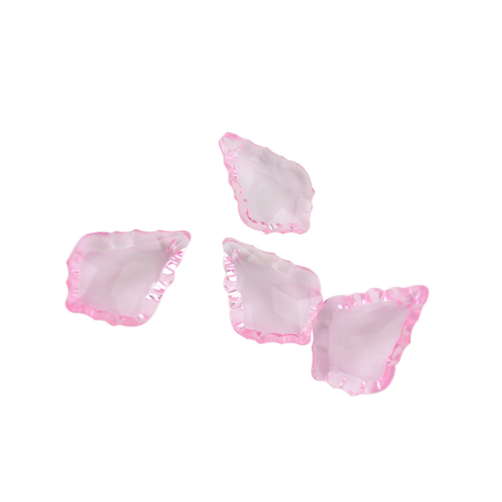 

Хит продаж, стеклянная люстра в виде кленового листа с розовым кристаллом, 38 мм/50 мм/63 мм, хрустальная люстра во французском стиле, Подвесные ...