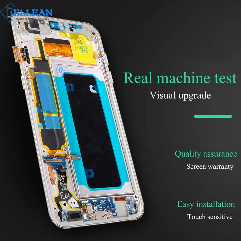 Dinamico Super Amoled G935 ЖК-дисплей для samsung Galaxy S7 Edge ЖК-экран сенсорный дигитайзер сборка G935F дисплей с рамкой 1 шт