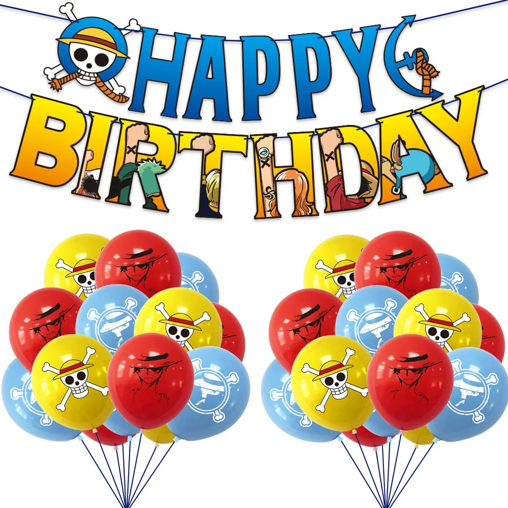 12 шт./лот аниме цельные воздушные шары шар на день рождения баннер для детского