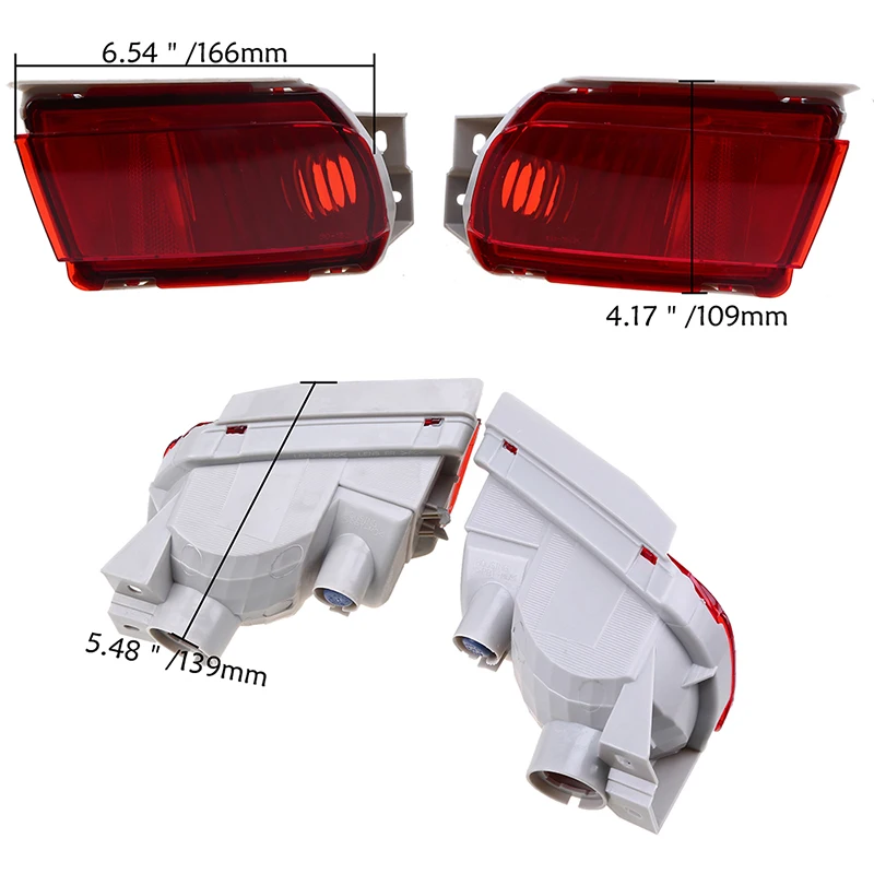 Противотуманные фары заднего бампера POSSBAY для Toyota Land Cruiser Prado(J150) 2010-2018 красная