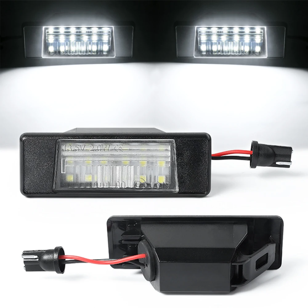 

Светодиодные лампы с номерным знаком для Nissan Juke F15 Micra K12 March K13 Kicks Note E11 Armada Y62 NV200 Rogue Qashqai, 2 шт.