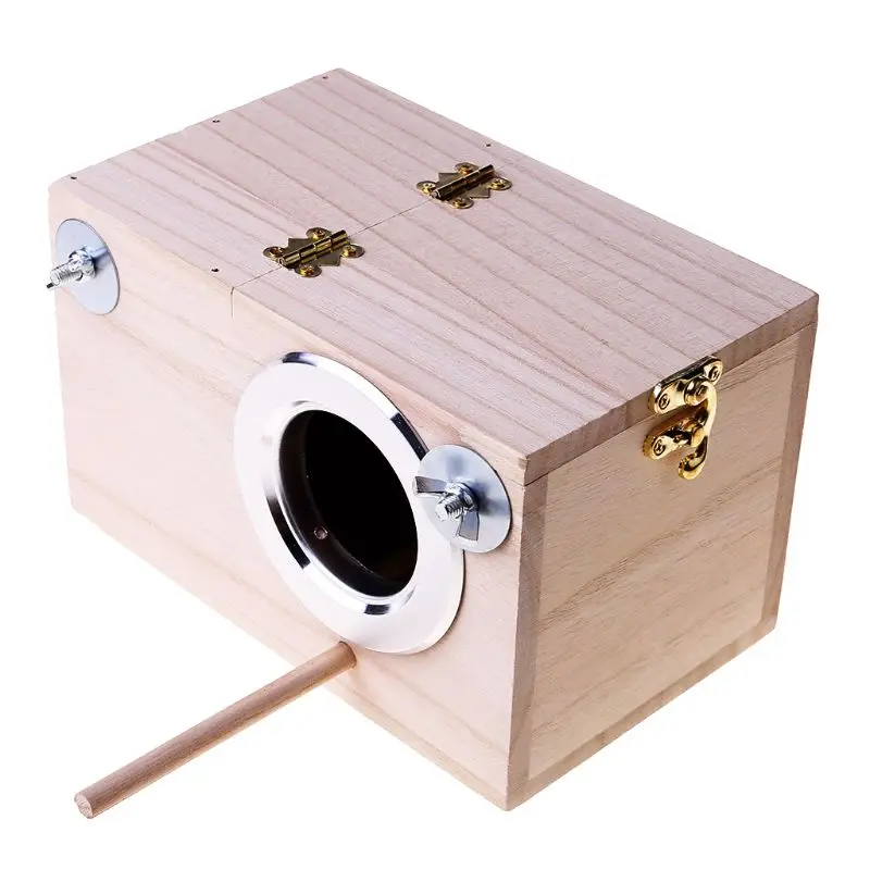 Wooden Bird Breeding Box Parrot Nesting House Parakeet Mating Case with Clear Window Home Garden Balcony Decoration | Дом и сад