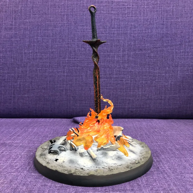 

[VIP] 23cm Dark Souls LED ILLUMINATION Bonfire LIT Light Action Figure glowing fire staue Collection model