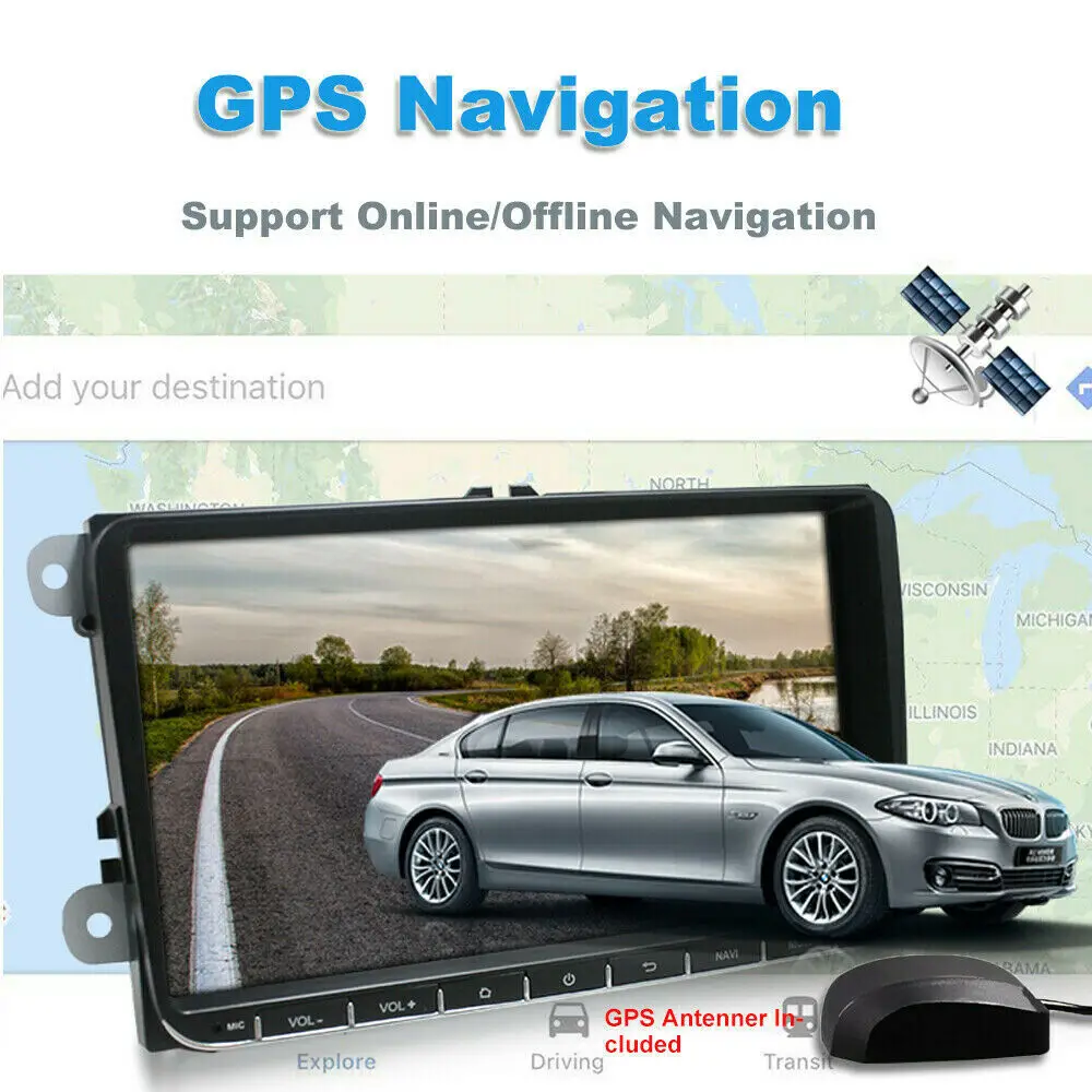 Автомагнитола 2 Din мультимедийный проигрыватель 9 дюймов на платформе Android 9002 с