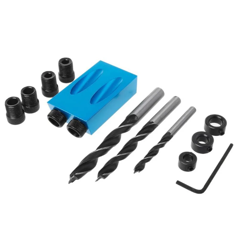 Silverline карманное отверстие винтовой джиг с сверло под дюбель набор шарнир для деревообработки инструмент плотников