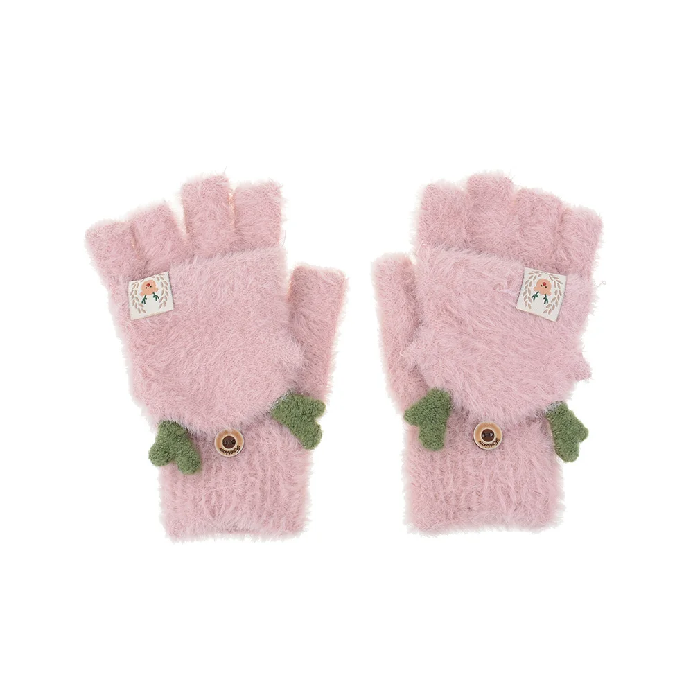 

Thermal Thicken Soft Warmer Half Finger Knitted Gloves