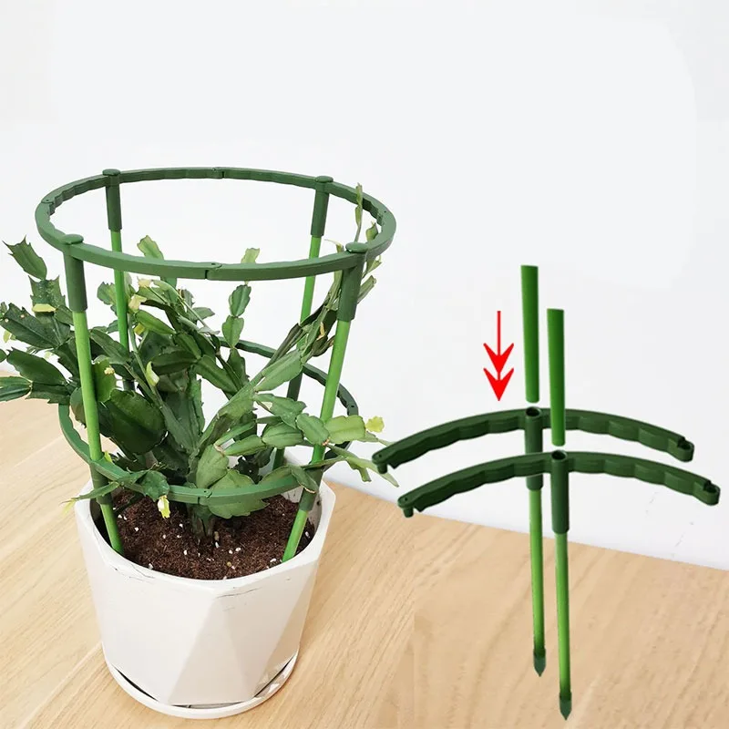 

1/4Pcs Green Plant Support Plie Garden Plant Support Stake Flowers Vine Stand Holder Garden Bonsai Accessories Supplies