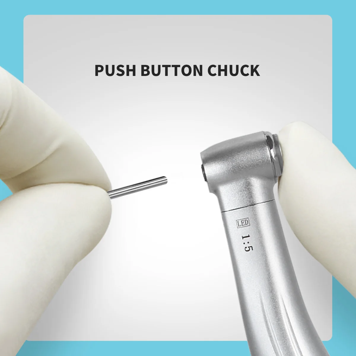 Dental 1:5 Increasing Fiber Optic Contra Angle Low Speed Push Button Internal Handpiece E-type Electric Motor