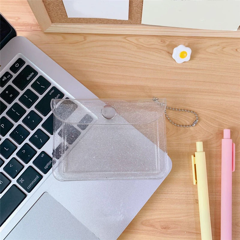 

Transparent Credit Card Holder Unisex PVC Business Bank Card Holder Wallet Waterproof Coin Purse Bag Card Pouch Organizer Case