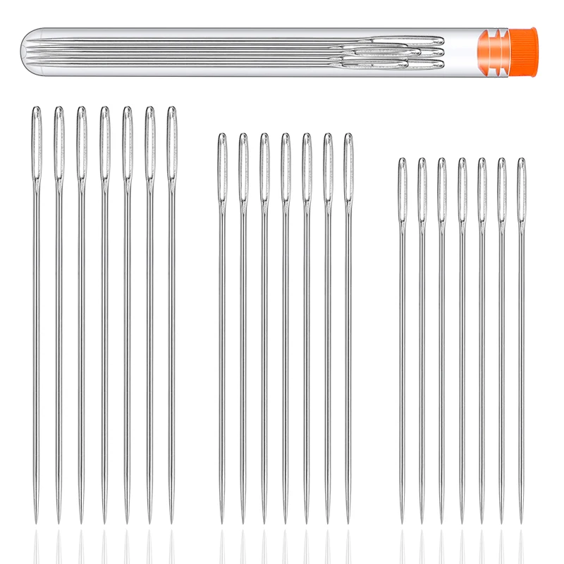 Швейные иглы Nonvor 3 размера с большими глазками спицы для вышивания ручной работы