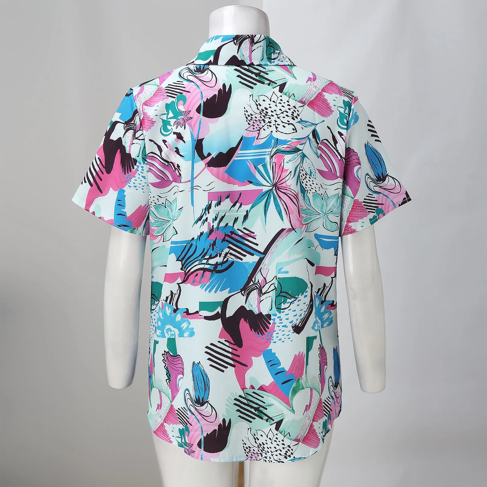 

Summer Casual Tee Short Sleeve Women T-Shirts Flower Print Tops Plus Size Top Pullover Female V Neck Loose T-Shirt ropa de mujer