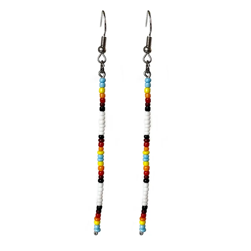 Лидер продаж простые серьги с рисовой бусиной в западном стиле модные