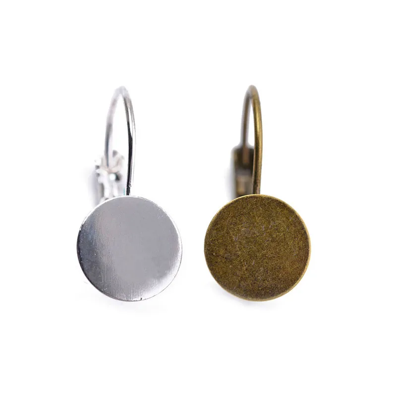 Стеклянные кабошоны латунные базовые накладки Французский рычаг задние серьги