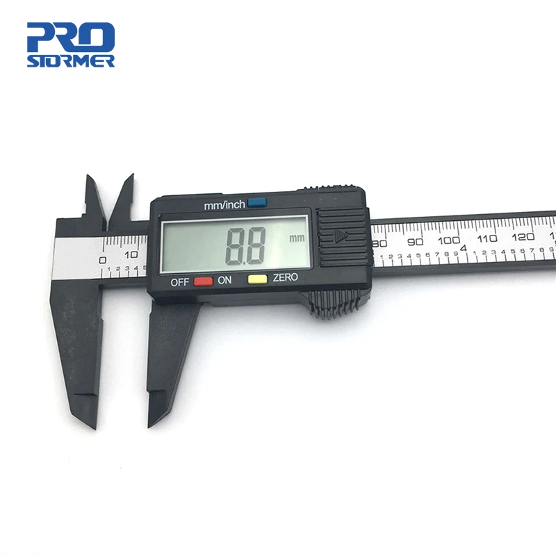 0-150 мм ЖК-дисплей цифровых электронных углеродного волокна штангенциркуль 6