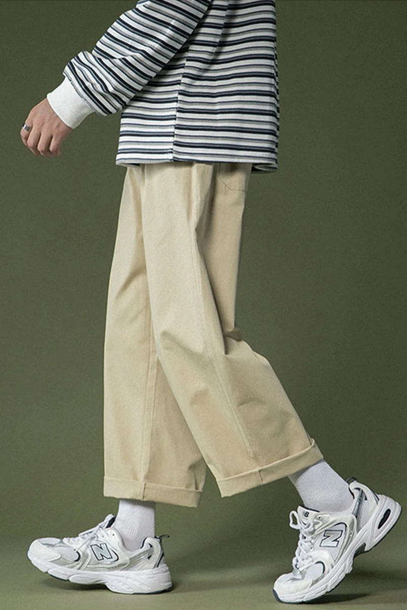

Sports Pants Men's Spring and Autumn Baggy Straight Trousers Korean Style Trendy Fashion Brand Pants Casual Trousers