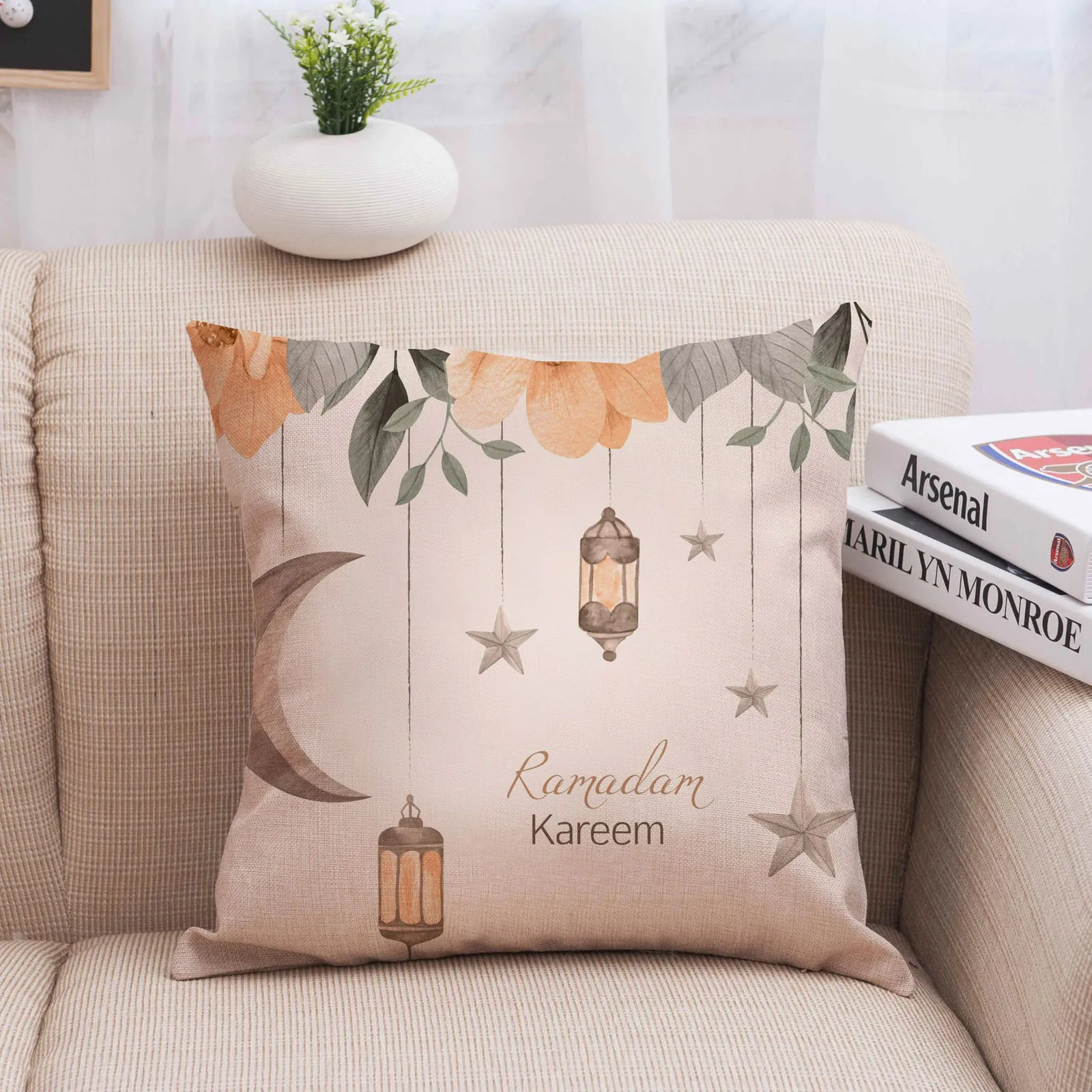 

Хлопковая Полиэстеровая Рамадан обнимающая наволочка для подушки ИД Мубарак подушка для дивана наволочка для комнаты домашний декор
