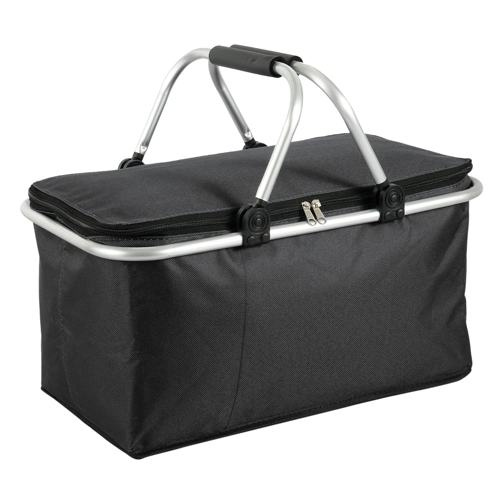 

Picnic Basket Folding Large Capacity Waterproof Lunch Bag Portable Tote Lunch Storage Bag Insulation Ice Pack Outdoor Picnic Bag