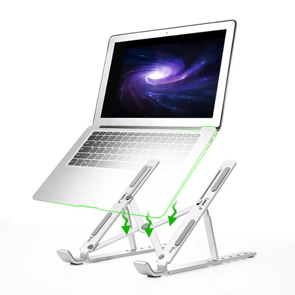 

Universal Laptop Accessories For Macebook Laptop Holder Alloy Portable Foldable 6-Level Height Portable Notebook / laptop stand