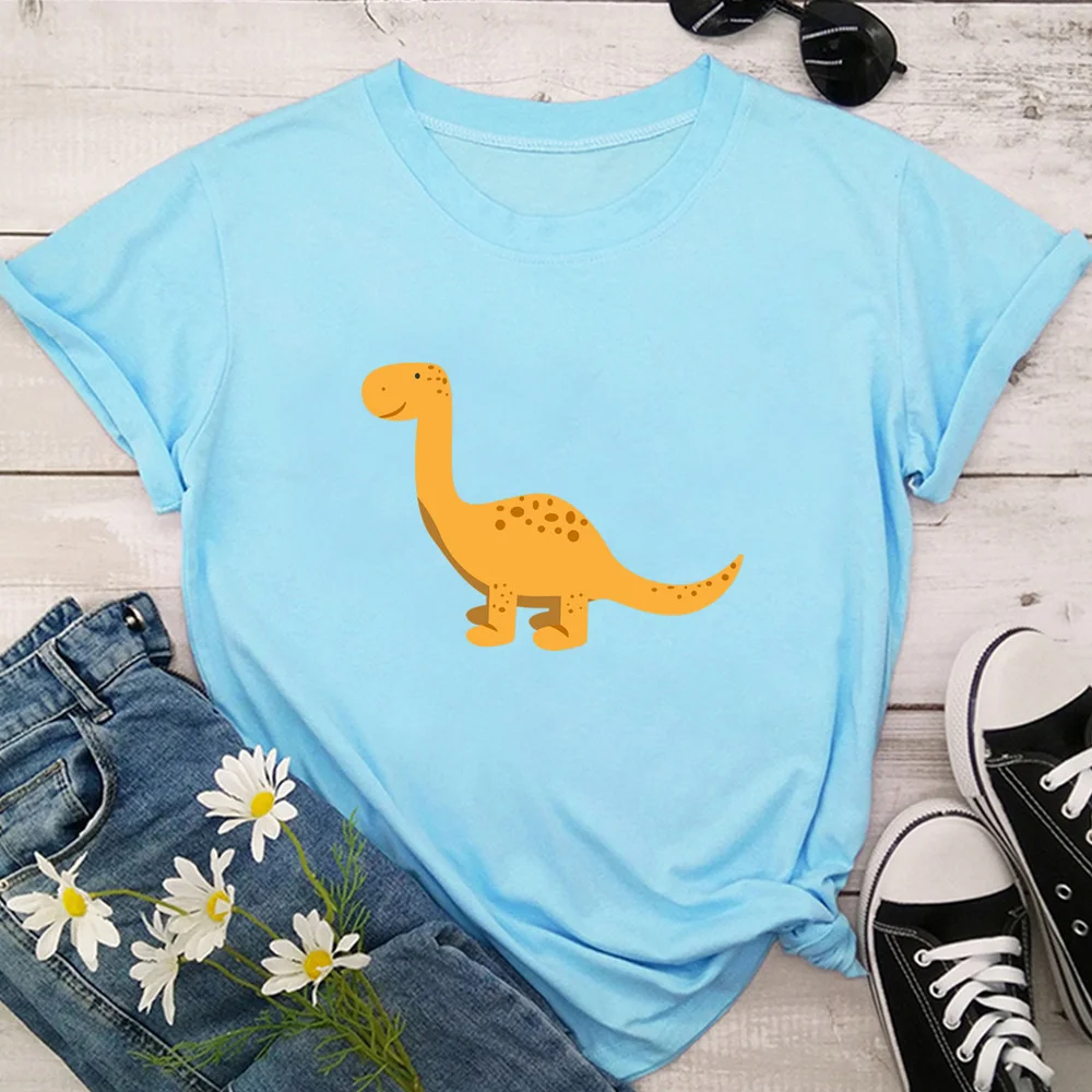 

Dinosaur Shirt for Women Simple printed Tee Shirt Vintage Tees 10227