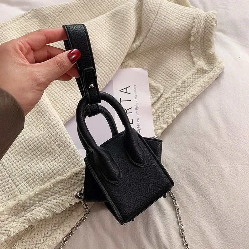 

Mini Bag Female Autumn/winter 2021 New Fashion Ladies Chain Messenger Bag High Quality Leather Hand-held Wings Lipstick Bag