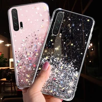 luxury gradient glitter star phone case for huawei p40 p20 p30 pro lite mate 20 mate 30 pro honor 20 transparent soft back cover
