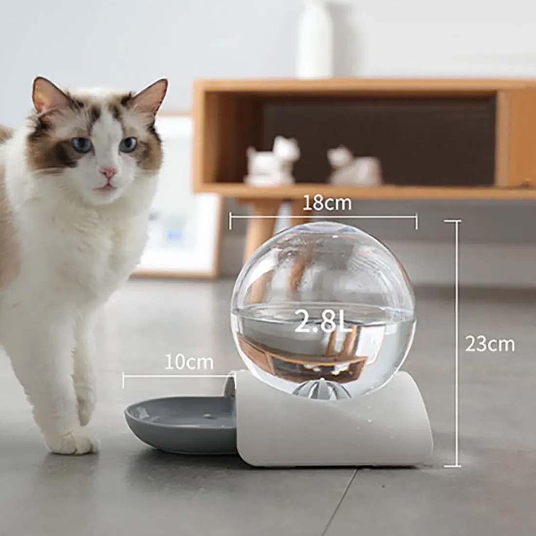 

Pet Snails Bubble Automatic Cat Water Bowl Fountain For Pets Water Dispenser Large Drinking Bowl Cat dog Drink No Electricity