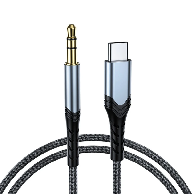 

124B Автомобильный Кабель USB Type-C к разъему 3,5 мм Автомобильный AUX конвертер для наушников адаптер