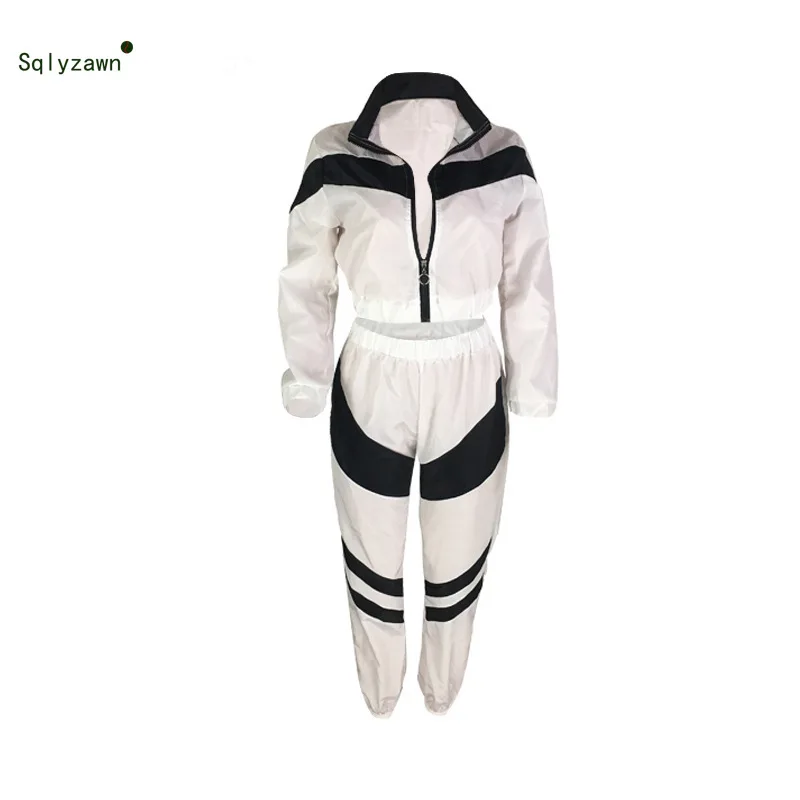 Цветной светоотражающий спортивный костюм женская одежда уличная комплект из