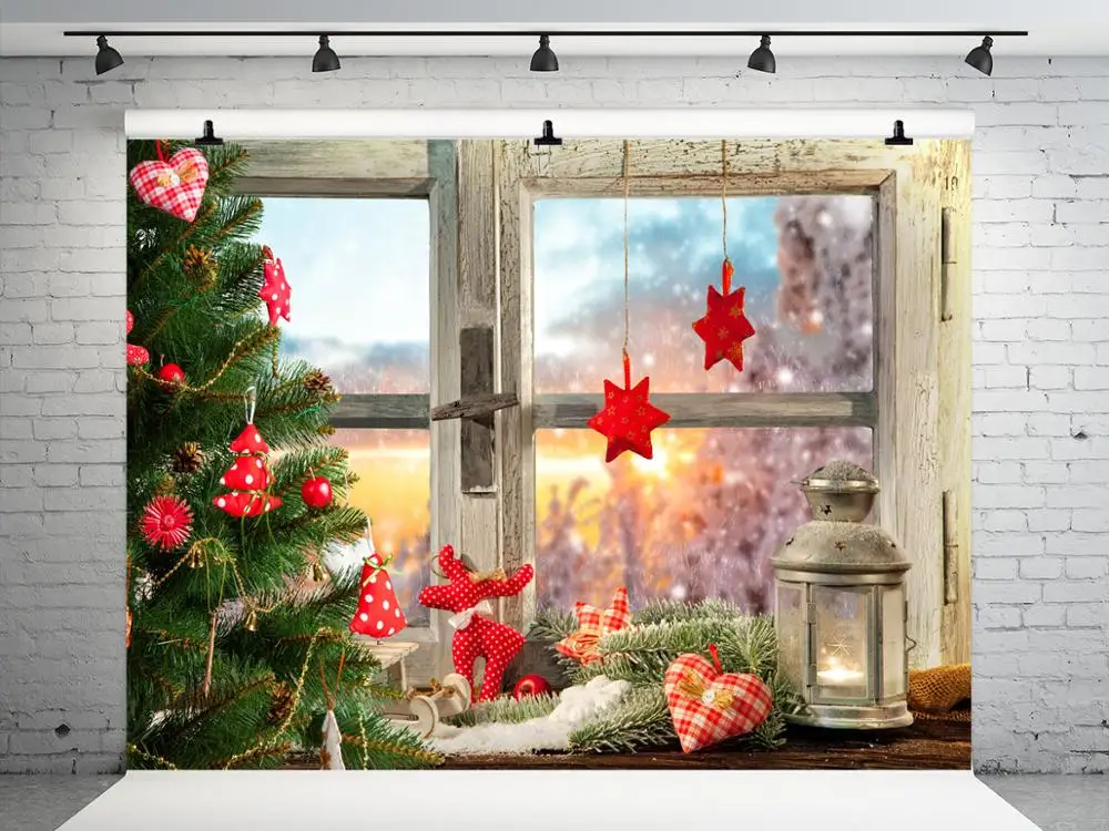 Kate рождественские декорации фотография рождественское окно фон для фотостудии