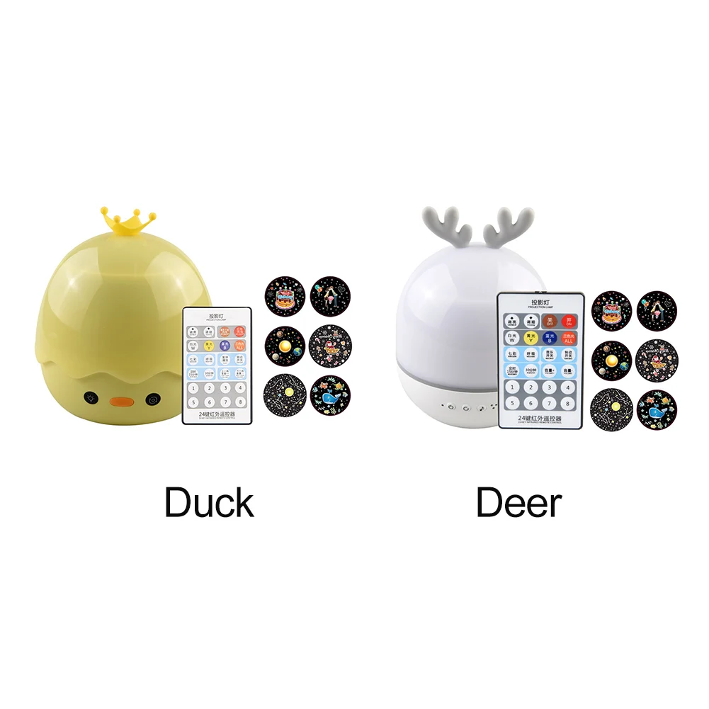 

LED Night Light With Lanyard ABS Bedroom Home Decor Remote Control Kids Gift Star Projector Portable Three Colors USB Powered