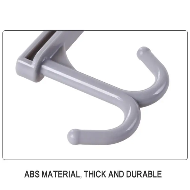 8 Row Hooks Ceiling Hanging Rack Hook Wall Paste Plastic Hook Kitchen Cups Cooking Shovel Storage Hook Wardrobe Ties Towels Hook
