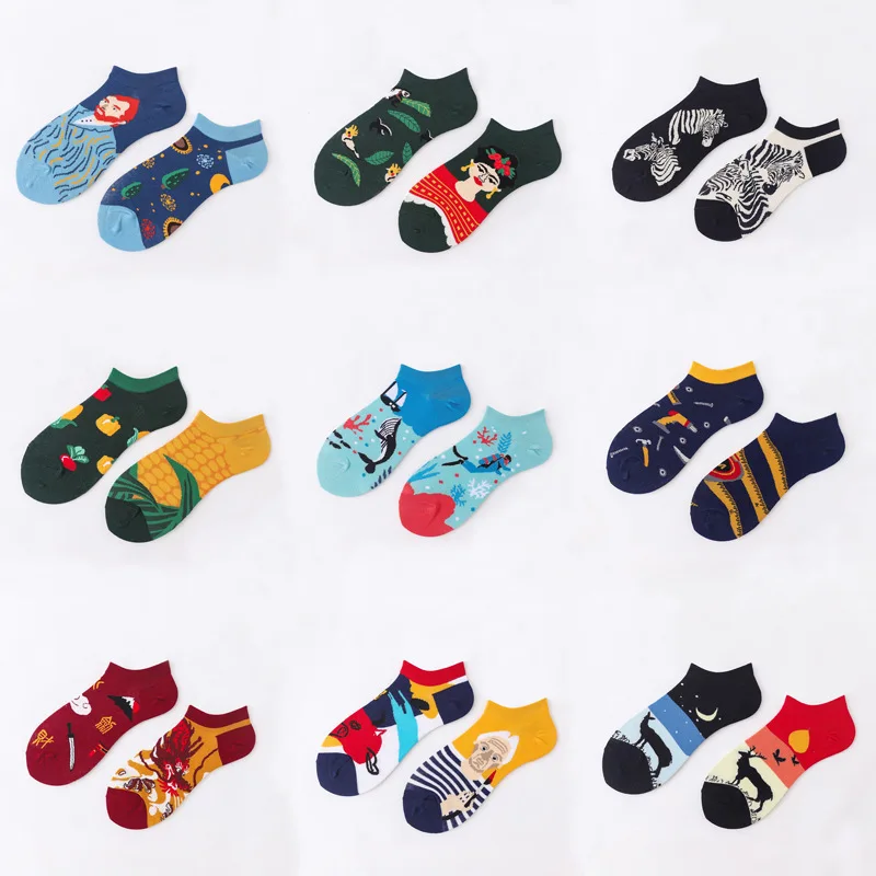 

2021 spring and summer new ab boat socks men and women couples fashion creative socks high elastic high quality fashion socks